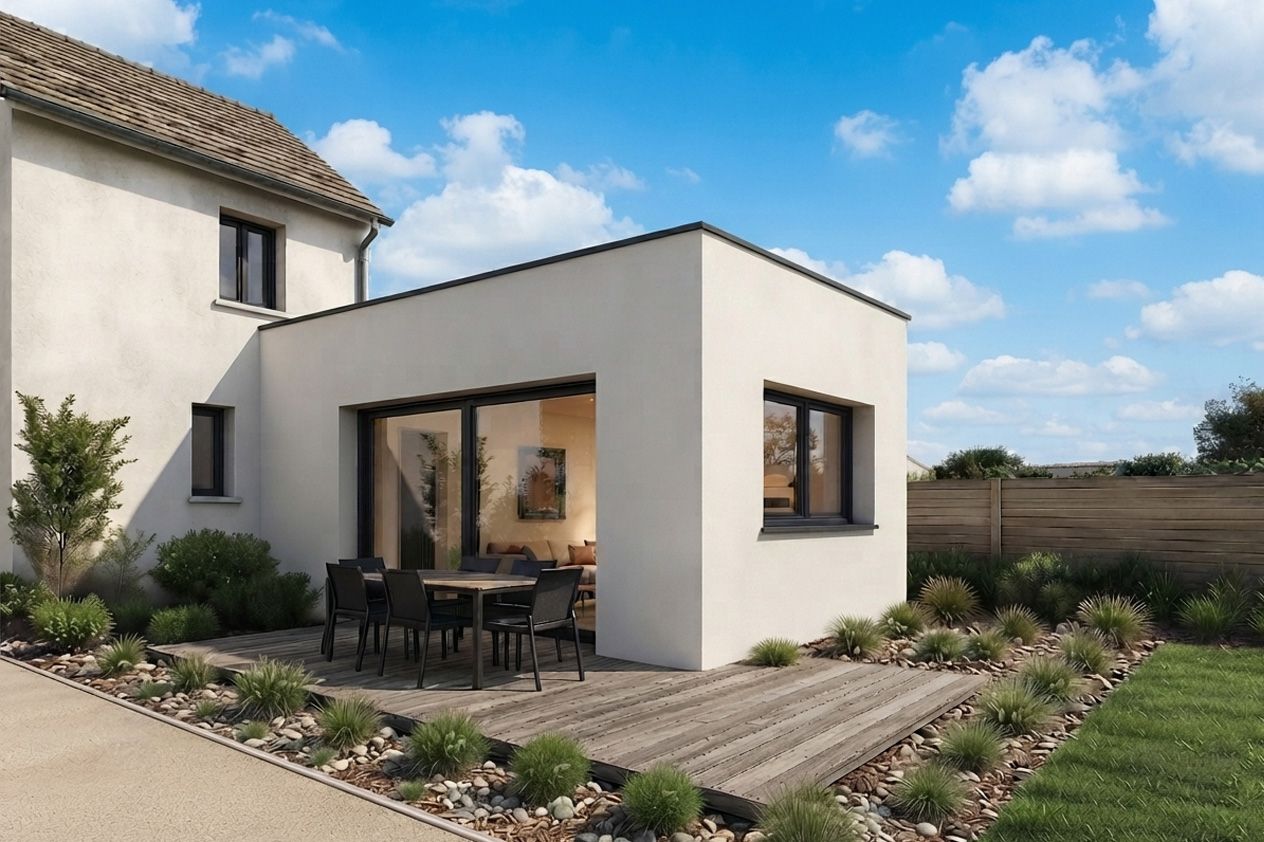 Extension de maison réalisée par Moyse Agrandissement en Bourgogne-Franche-Comté